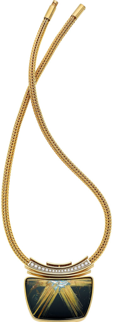 Rutilated quartz, black onyx, diamond, and gold necklace by Jean-François Albert. Courtesy of Heritage Auctions.